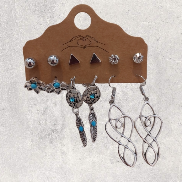 Unknown Jewelry - NWOT Silver Boho Earring Mix